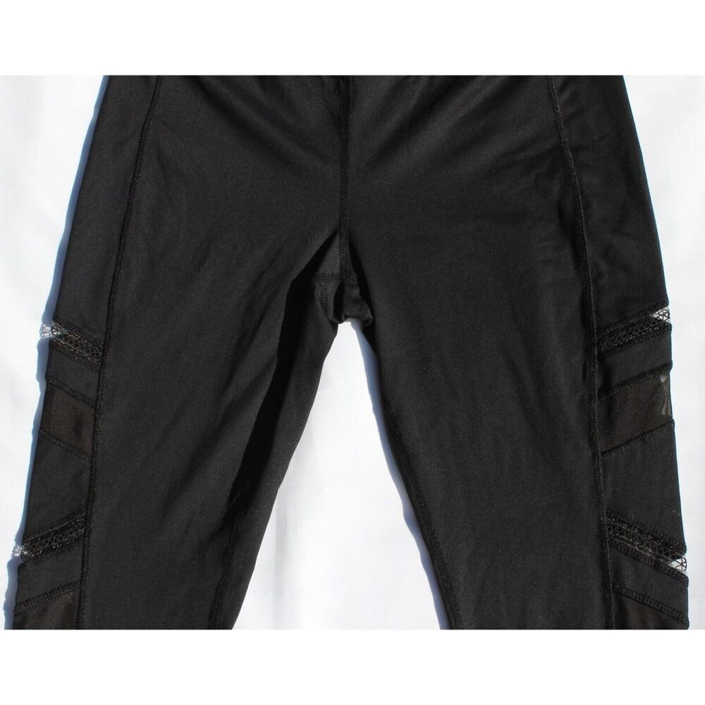 Avia Women's Medium Black Cropped Leggings With Mesh Panels - Picture 8 of 8